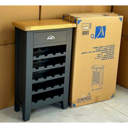 TT-WC-CH : Kệ Rượu Trang Trí - Màu Than + Vàng Gỗ